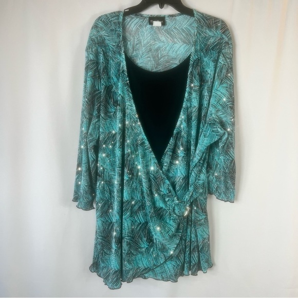 Maggie Barnes Other - Maggie Barnes Top Tunic Modest Shirt Womens
Career Tropical Print Size: 4X